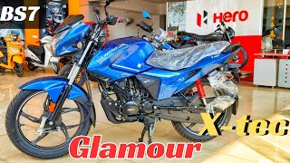 Hero glamour X-tec 125cc New Bs7  OBD-2 fi 2024 model on road price average review #glamourxtec#bike