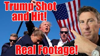 BREAKING Trump Bleeding shot at Rally Rushed off Stage!