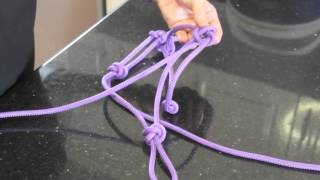 How to make a rope halter for a horse or donkey.  Easy step by step instructions. Part 1