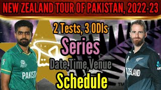 Pakistan vs New Zealand Test & ODI Series 2022-23 | All Matches Schedule, Time & Venue | PAK vs NZ