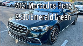 2021 Mercedes-Benz Emerald Green S580 Sedan for Rashaan