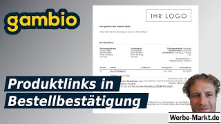 Gambio: Kundenbindung, höherer CLV & UX mit kostenlosem Tool Produktlinks in Bestellbestätigung