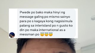 Humingi saken ng message kahit wala na ako sa pagbabarko