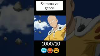 Saitama vs genos 🥶🥵😵💪anime & credit-one punch man #satiama