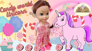 Candy world🍭 unicorn🦄 story in tamil with english subtitles|Magic stories|Tamil stories|Barbie tamil