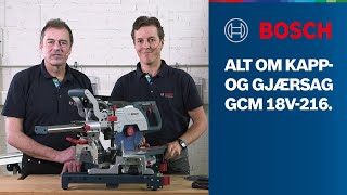 Alt om Bosch Professional GCM 18V-216 BITURBO Brushless kapp- og gjærsag