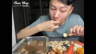 ASMR eating Seafood