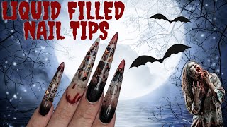 Aquariums Halloween Nails | Liquid Filled Pre Designed Nail Tips | PASS OR FAIL?