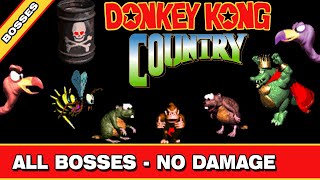 Donkey Kong Country (SNES) - All Bosses [No Damage]