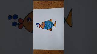 How to draw a fish very easy 🐟  | رسم سمكة سهلة جدا للأطفال