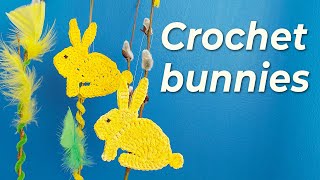 Crochet bunnies for Easter and spring decoration