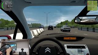 Citroen C4 | City Car Driving | Steering Wheel Cam