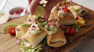 Air Fryer Mini Chicken Chimichangas