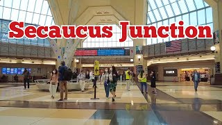 Walk tour inside Secaucus Junction in Secaucus, New Jersey, USA