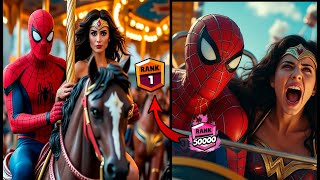 Spiderman vs Wolverine vs Joker | Amusement Park 🤣