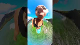 Nose Cam!! (GIRL SURFING insta360) #shorts #tinacohen