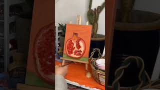 pomegranate timelapse painting