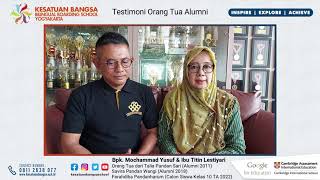 Testimoni Bpk  Mochammad Yusuf & Ibu Titin Lestiyari || Kata mereka tentang Sekolah Kesatuan Bangsa