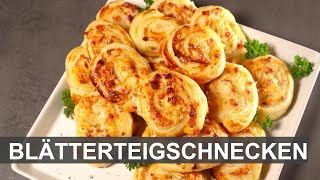 Blätterteigschnecken herzhaft nach Elsässer Art (Rezept)