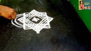 simple kolam design #rangoli #kolam #purattasimadhamkolam #padikolam #muggulu kovai priya samayal