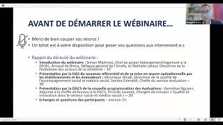 webinaire sur le nouveau dispositif d’évaluation à destination des acteurs