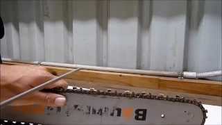 How to sharpen a Chainsaw Chain. Repair Chainsaw Blade. 2015 Easy