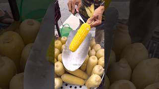 Perfect Corn Cutting Skill -Fruits Cutting Skill