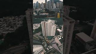 Hong Kong Skyscrapers with a drone, Tuen Mun, HK Hongkong skyline, DJI Mini 3 Pro, aerial video