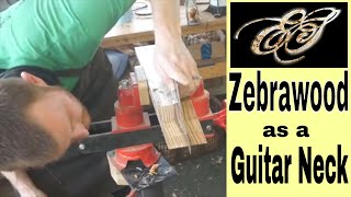 Some Early Thoughts on Zebrawood as a Guitar Neck for Guitar #57