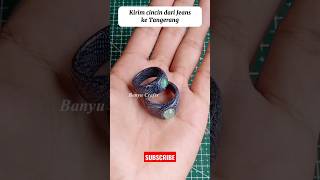 Cincin dari bahan jeans bekas, siap kirim ke Tangerang. #shortvideos #cincin #jeans