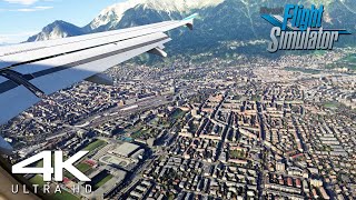 Flight Simulator 2023 | Airbus A320-200 | INSANE Graphics Circle To Land At Innsbruck | 4K | MSFS