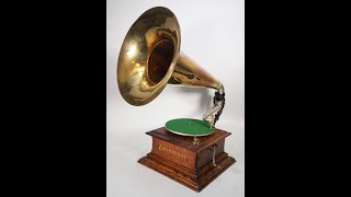 Zonophone Grammophon mit Messing Trichter