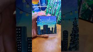 Painting Mini Canvas 😱 : tutorial #shorts