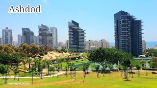 Ashdod. An Incredible Stroll from Yitzhak Rabin Street to Ashdod Sea Park. Israel