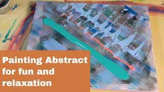 How to paint an abstract art painting and how to fix it midway in.