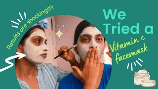 WE TRIED A VITAMIN C FACEMASK! #skincareroutine #weekendvlog #sisters