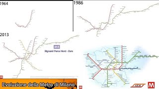 Evoluzione della metropolitana di Milano dal 1964 al 2023 🔴🟢🟡🟣🔵. Speciale 150 Iscritti