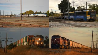 GREATER SACRAMENTO AREA TRAINS | BNSF, UP, AMTK, & Sacramento Light Rail Action Feat. KCS & CP Power