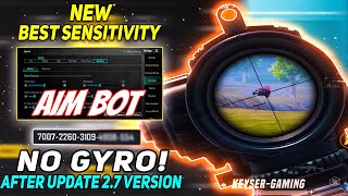 NEW 2023🔥 BEST SENSITIVITY NO GYROSCOPE AFTER NEW UPDATE 2.7.0😱| Pubg Mobile Sensitivity settings