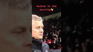 Manchester United fans sing Ole sack in the morning