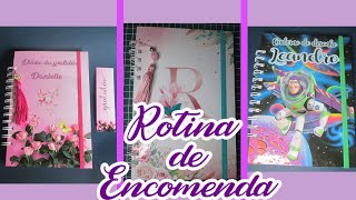 Rotina de encomenda - Encadernação.