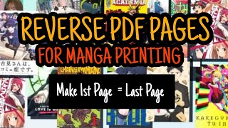 Manga Printing Guide - Reverse Pages Of Pdf