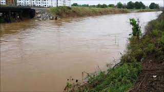 A Creek Before And After Alot Of Rain