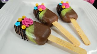 Mango Jelly Chocolate Popsicle | how to make chocolate popsicle #mangojellypopsicle #chocolateart