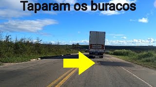 Taparam os buracos na Br116 // Movimento intenso de carretas (V.13/23)