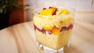 Mango Sago Pudding | The Best creamy Mango Sago Pudding.