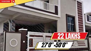 27'0"×50'0" West Facing 2Bhk With Car parking house Design || 1350 Sqft house plan