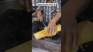 Papad Paneer Dosa Recipe | Street Style Paneer Dosa Making #shorts #dosa #food #masaladosa #short