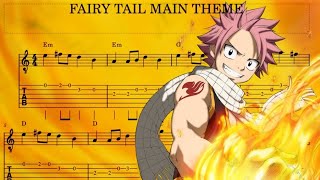 FAIRY TAIL MAIN THEME  |  Easy Guitar Tabs With Chords