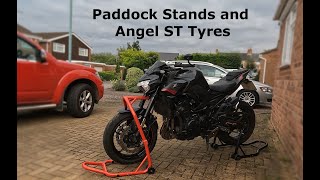 Paddock Stands and Angel ST Tyres